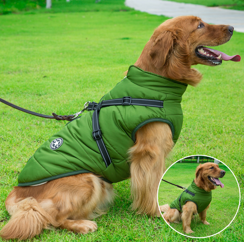 Waterproof Winter Jacket Dog Harness